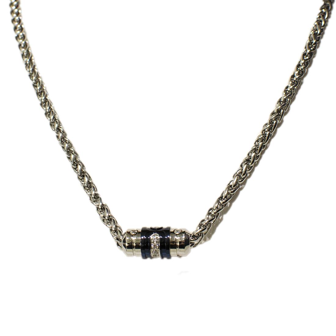 COLLIER IN ACCIAIO E ZIRCONI - ZANCAN