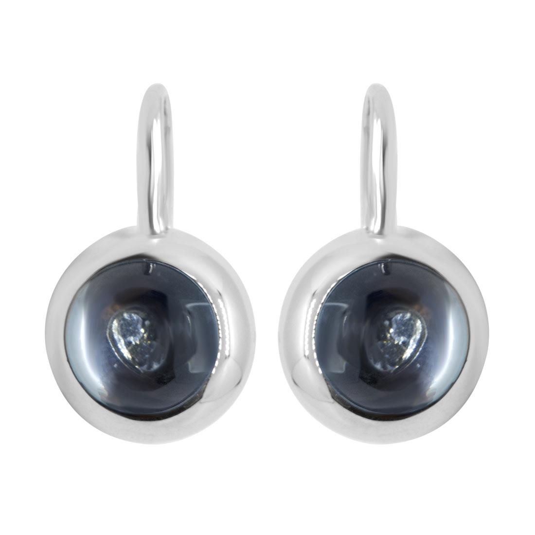 pendientes en oro blanco con diamantes - PASQUALE BRUNI