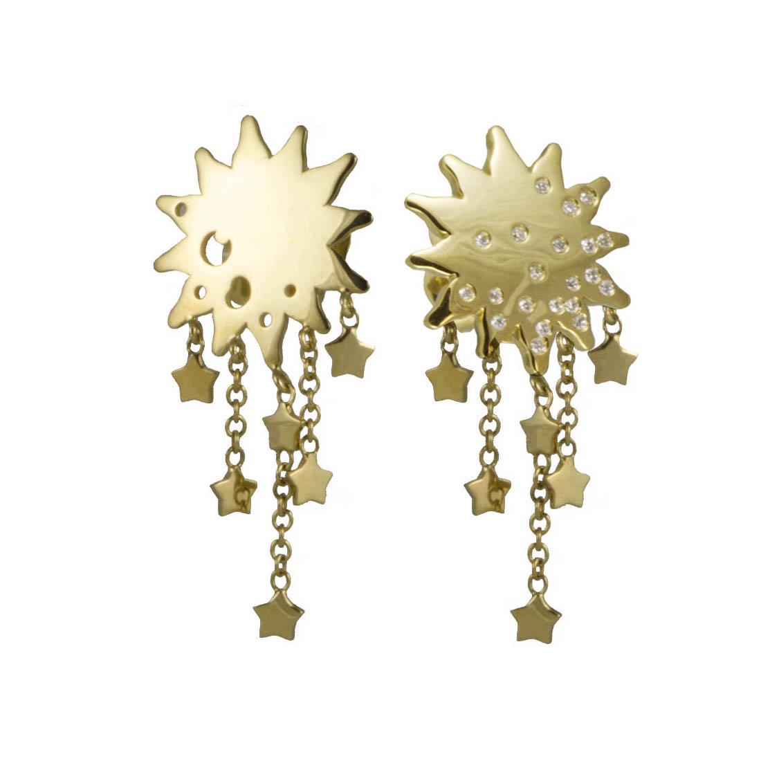 Pendientes de oro amarillo con diamantes  - PASQUALE BRUNI