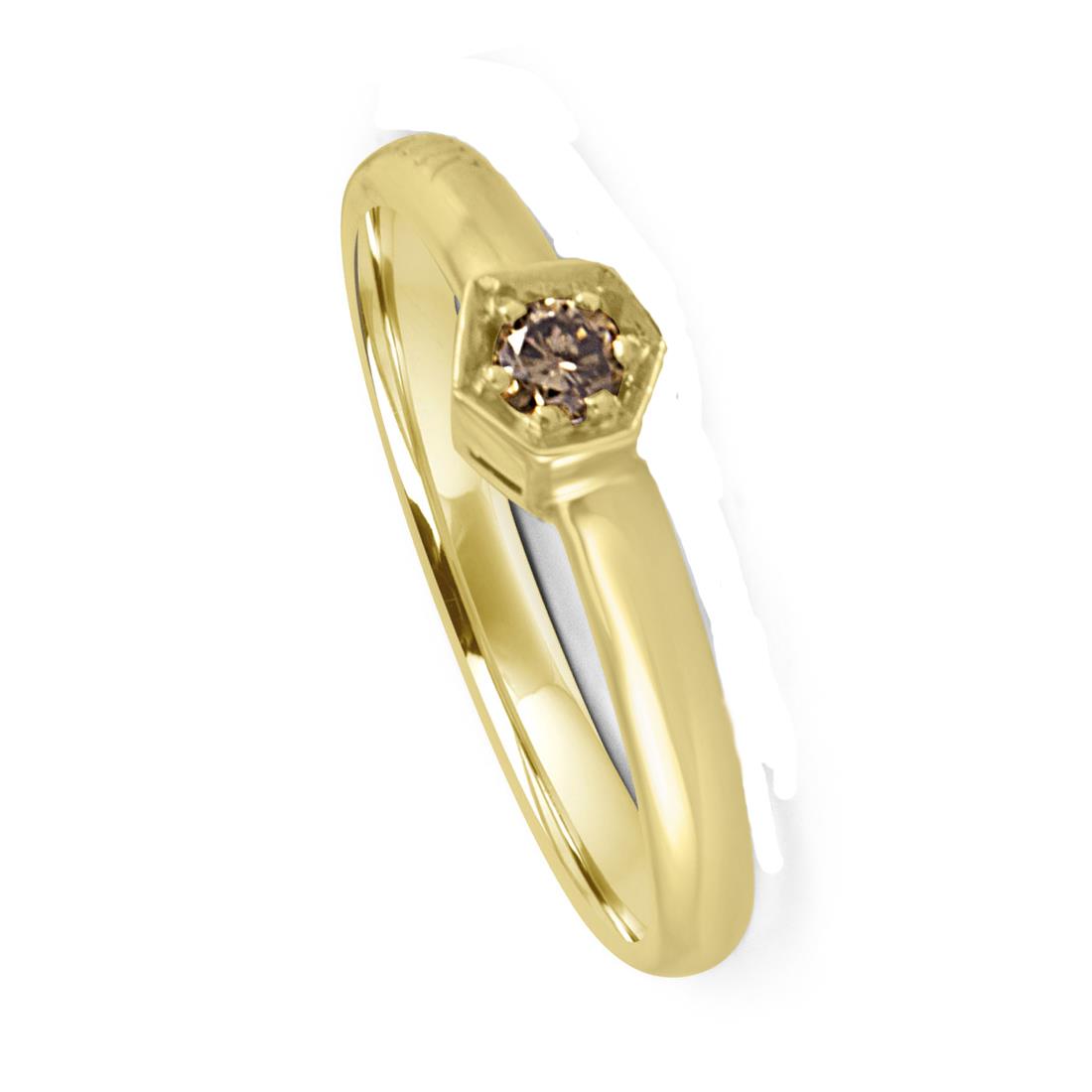 Anillo Mim&igrave; de oro rosado con diamante  - MIMI