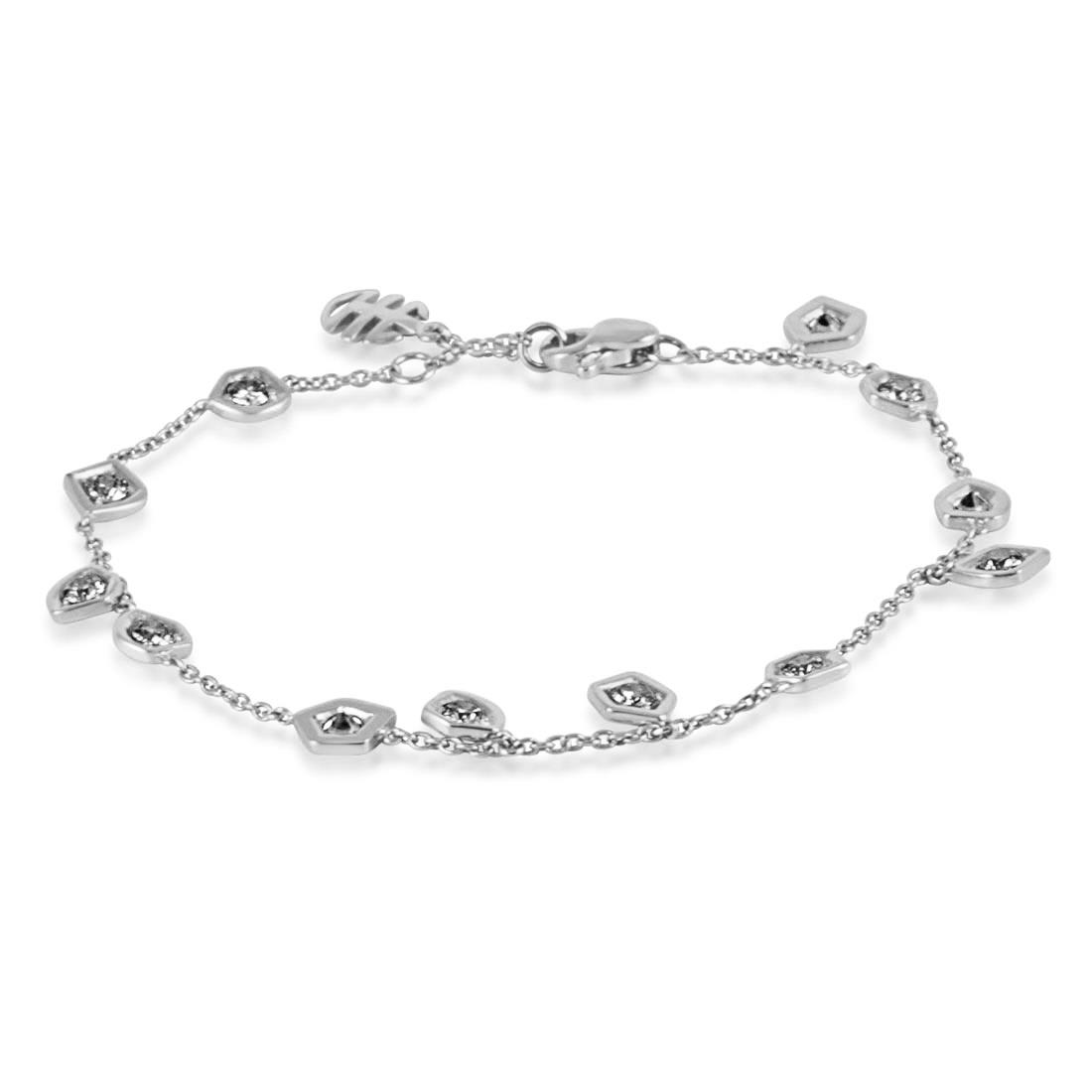 Pulsera  Mim&igrave; de oro blanco y diamantes  - MIMI
