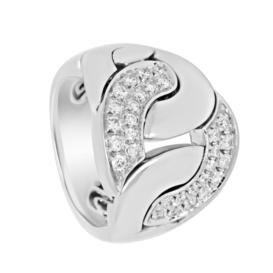 Anello In Oro Bianco Con Diamanti Misura 15 ALFIERI ST JOHN