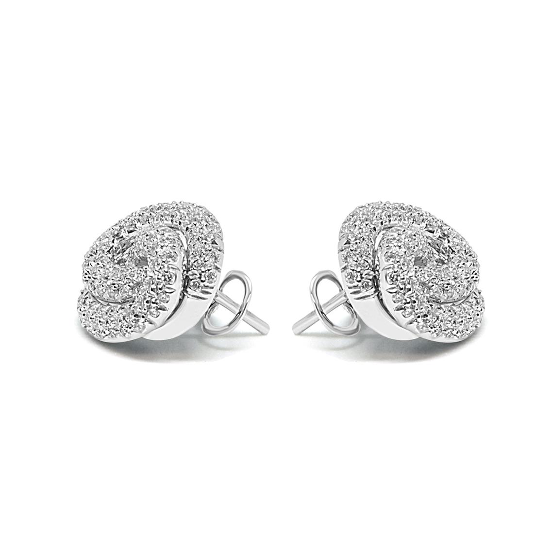 Orecchini Alfieri & St John in oro bianco e diamanti modello armonia - ALFIERI & ST. JOHN