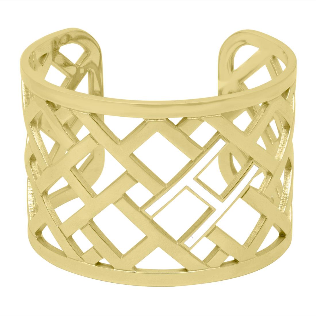 Bracciale rigido in acciaio dorato - TOMMY HILFIGER