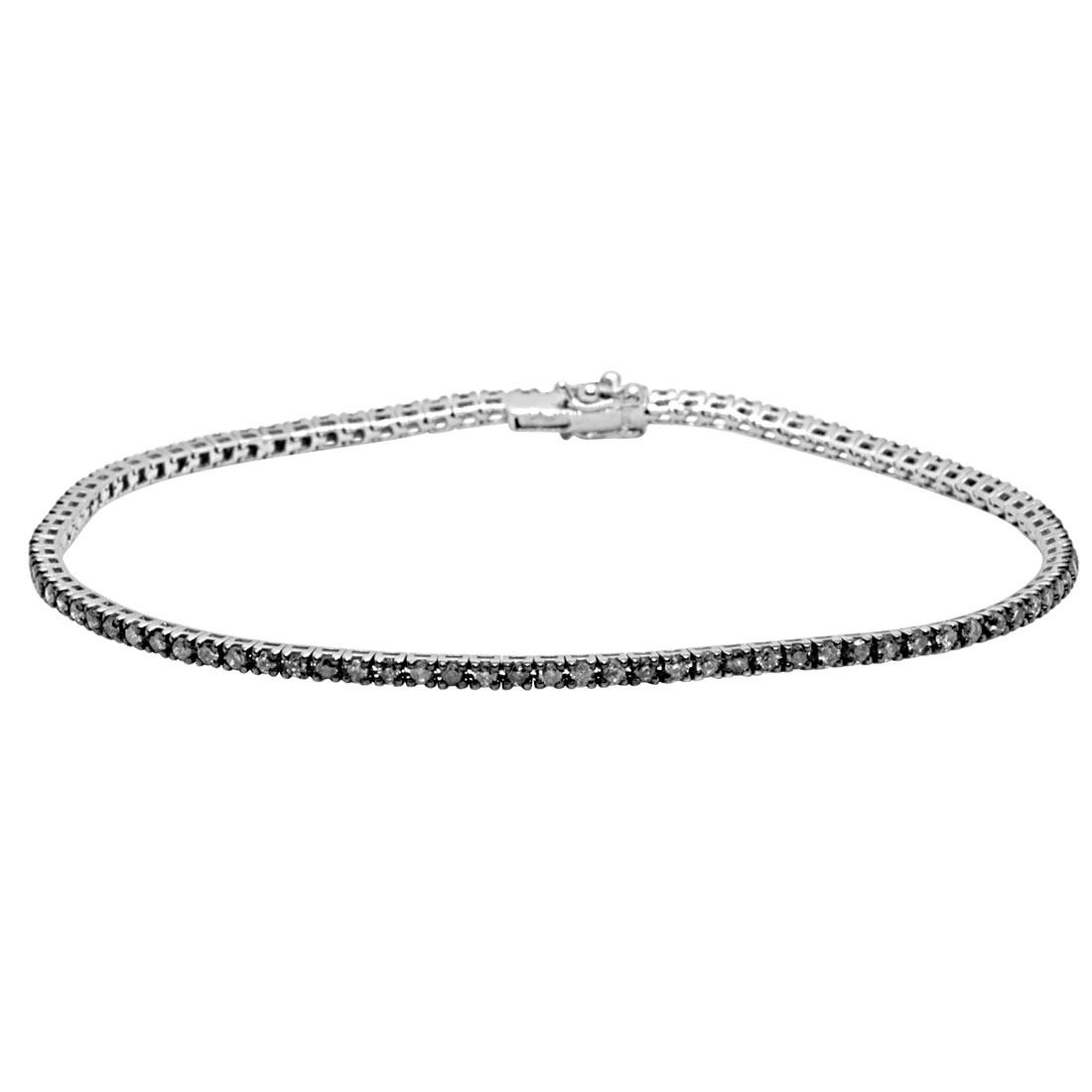 pulsera tennis en oro blanco con diamantes 1,45 ct - ORO&CO