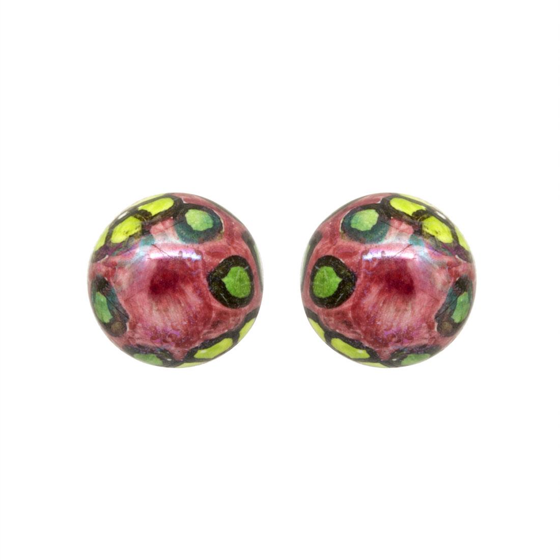 Orecchini in argento con elementi in ceramica - LE PERLE DI CALTAGIRONE