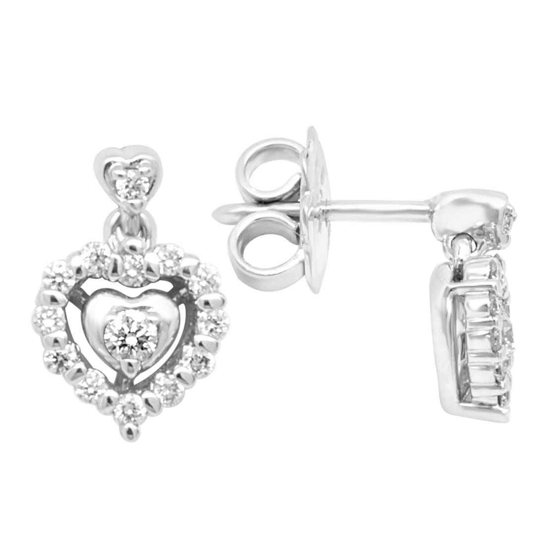 Orecchini in oro bianco con diamanti ct 0.21 - SALVINI