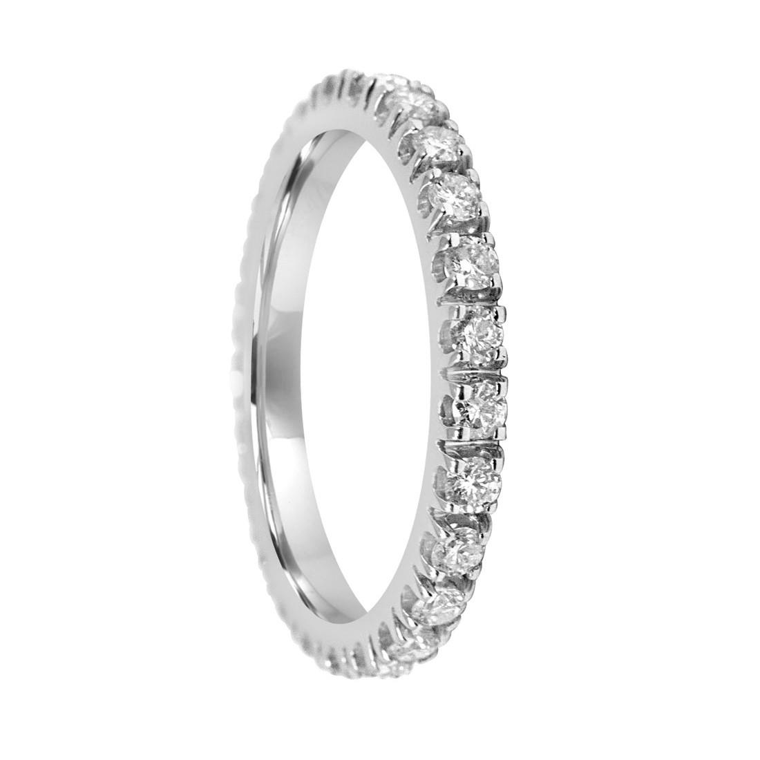 Anello eternity in oro bianco e diamanti ct. 0,75 - ORO&CO