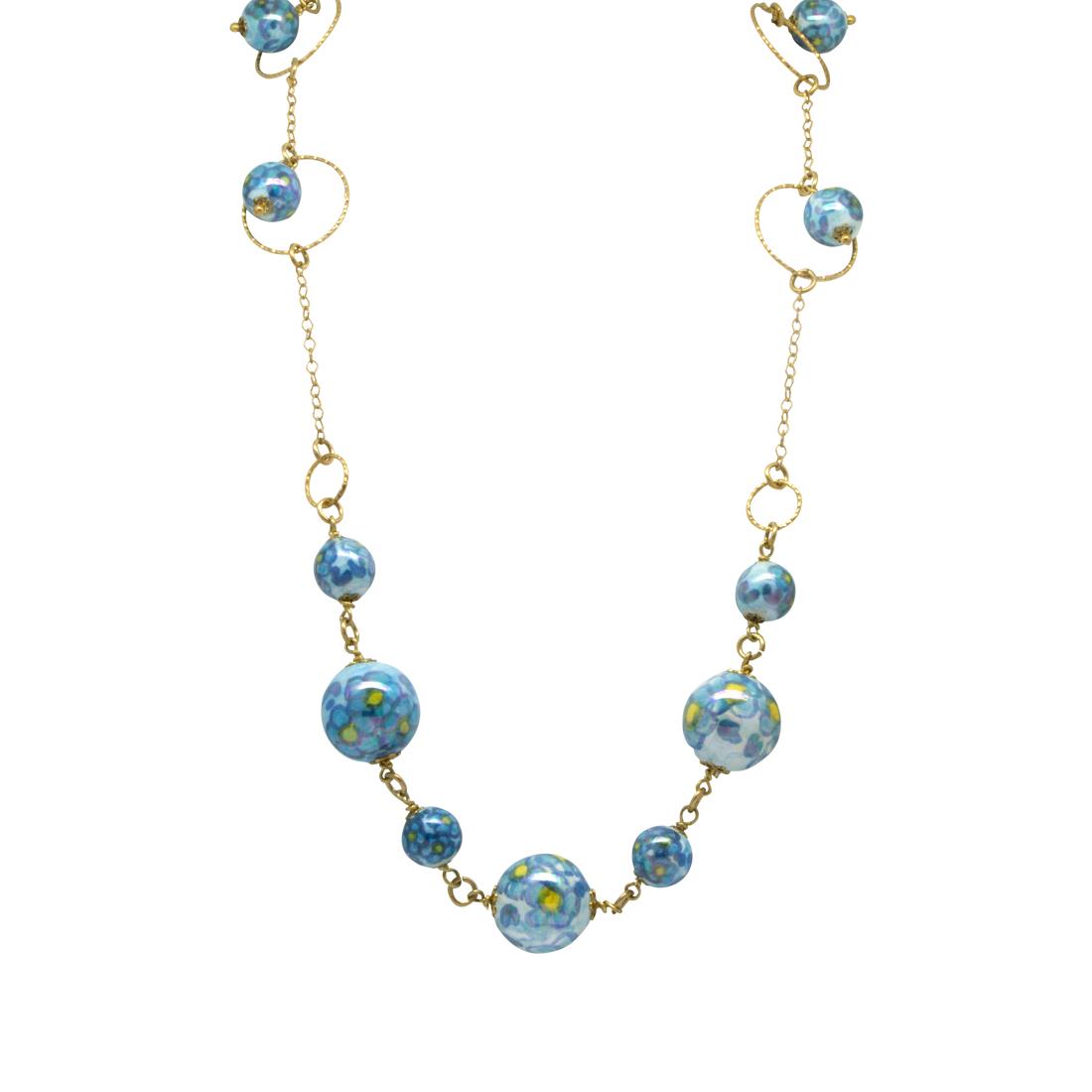 Collana in argento e ceramica - LE PERLE DI CALTAGIRONE