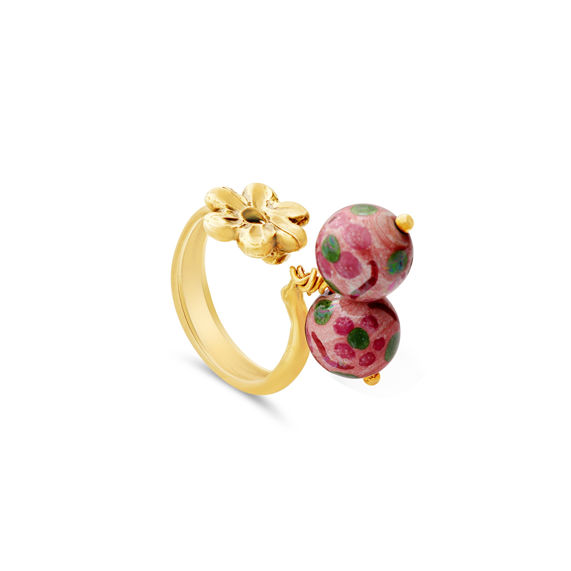 Anello Janis in argento e ceramica - LE PERLE DI CALTAGIRONE