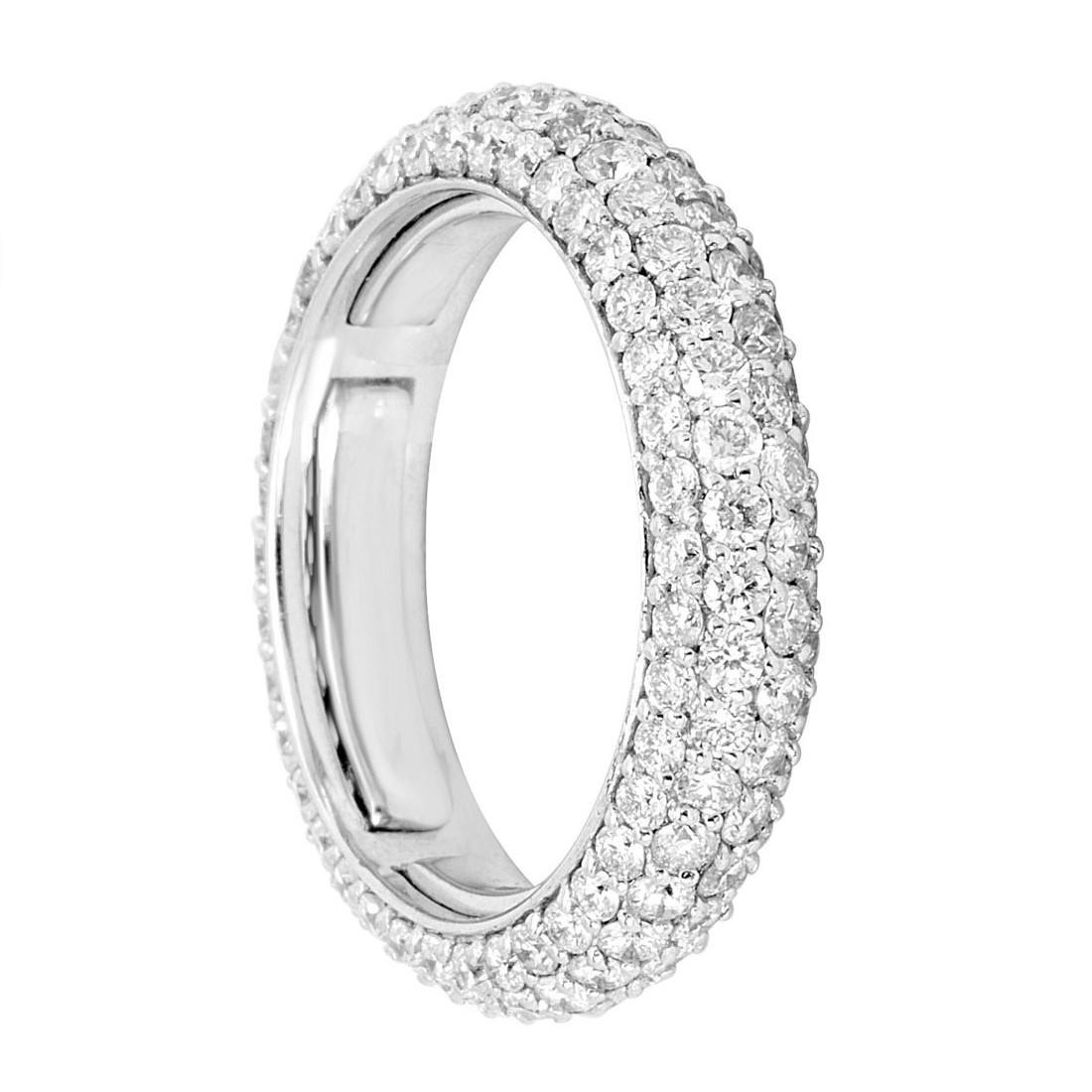 Anello Eternity in oro bianco con diamanti ct 2.55 - ALFIERI & ST. JOHN