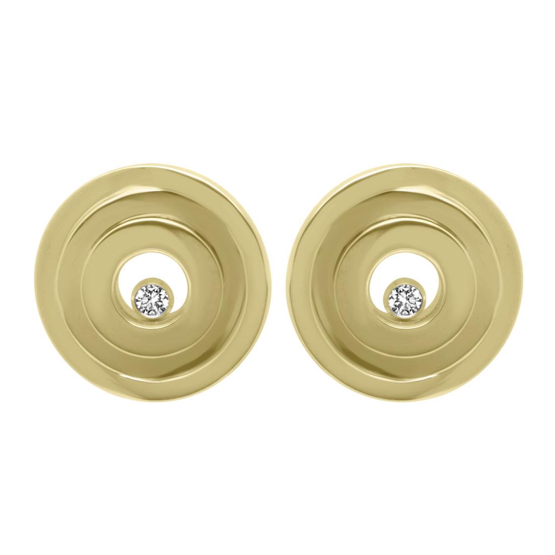  Yellow gold earrings Happy Spirit with diamonds ct 0.10 - CHOPARD