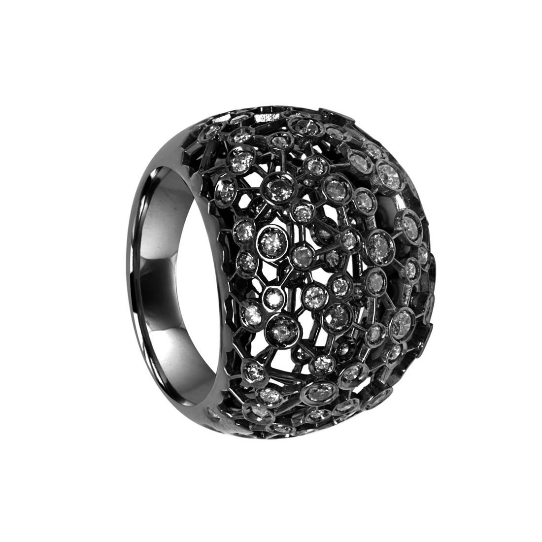 Anello Damiani in oro con diamanti grigi collezione via lattea ct 1,29 - DAMIANI