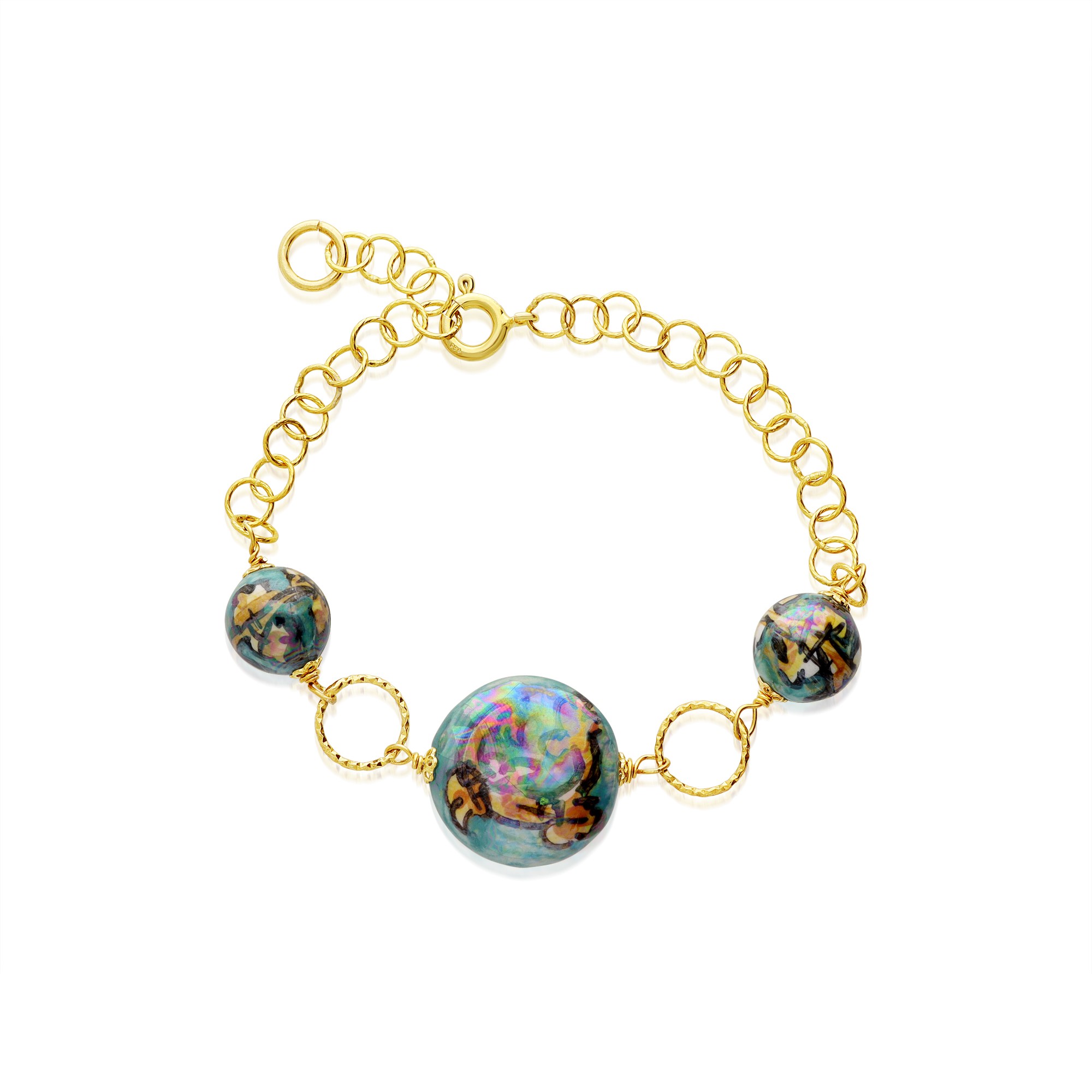 Bracciale in argento e ceramica - LE PERLE DI CALTAGIRONE