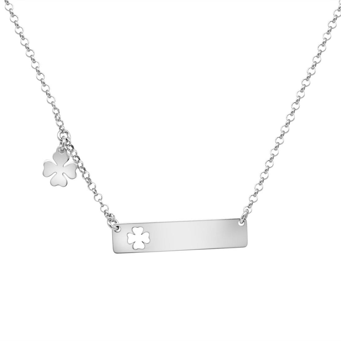 Collana in argento con quadrifoglio - ORO&CO 925