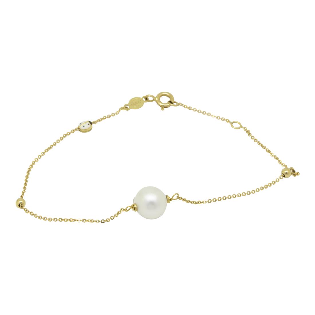 Bracciale in oro giallo con perla - ORO&CO