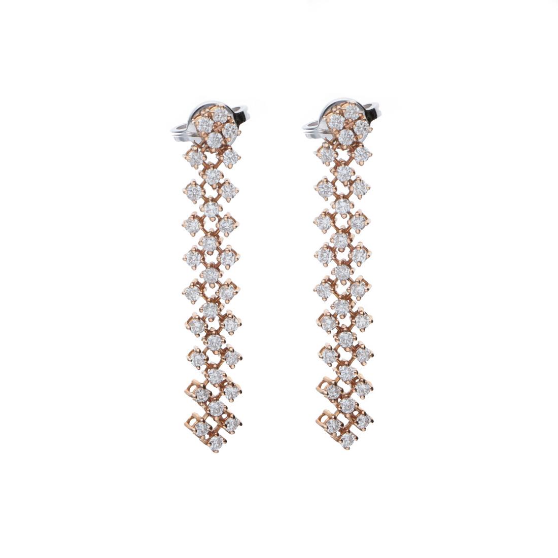 Orecchini cashmere in oro con diamanti - ALFIERI & ST. JOHN