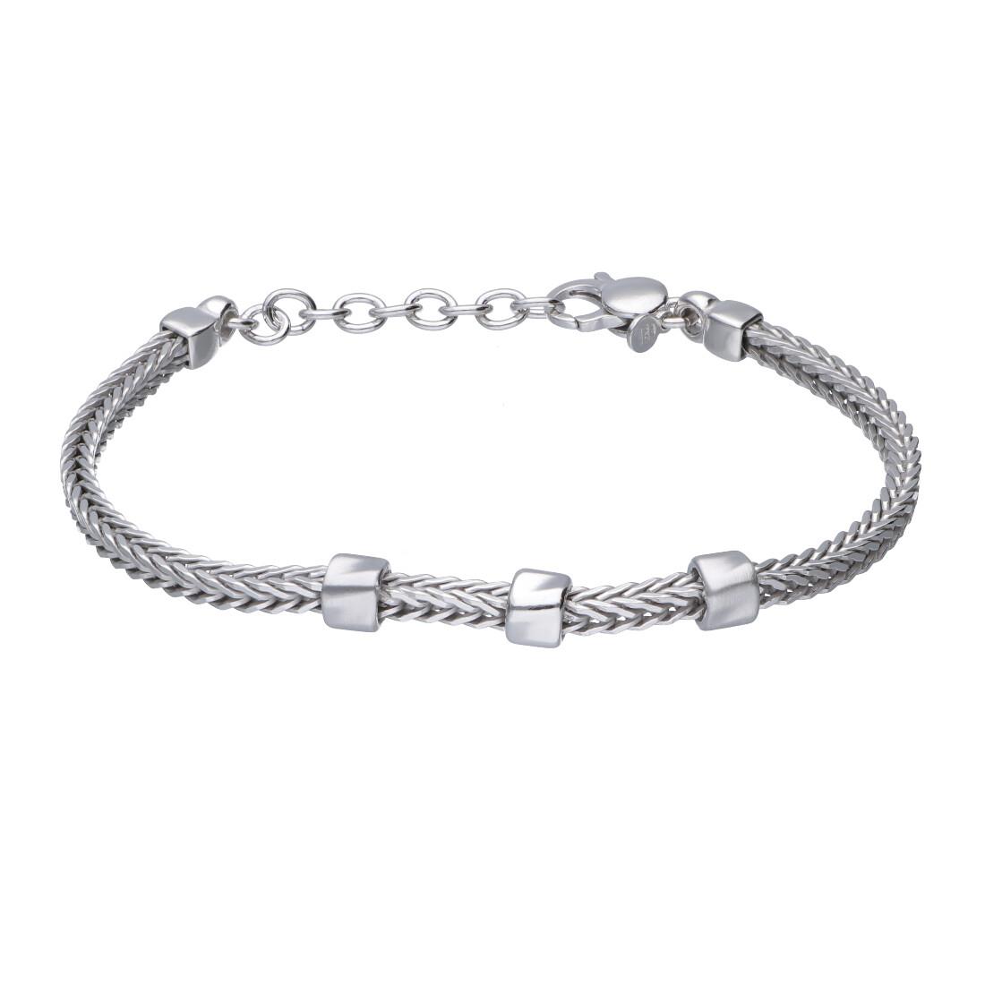pulsera de hombre en plata trenzada - ORO&CO 925