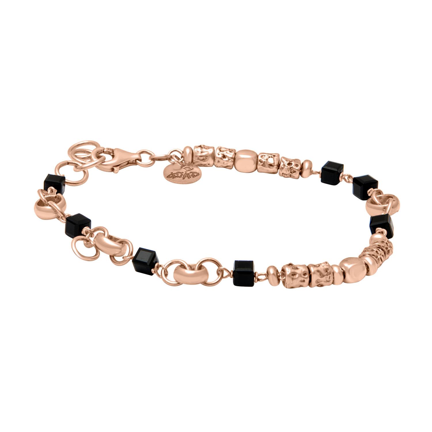 Bracciale in argento rosato, lunghezza 19 cm - ORO&CO 925