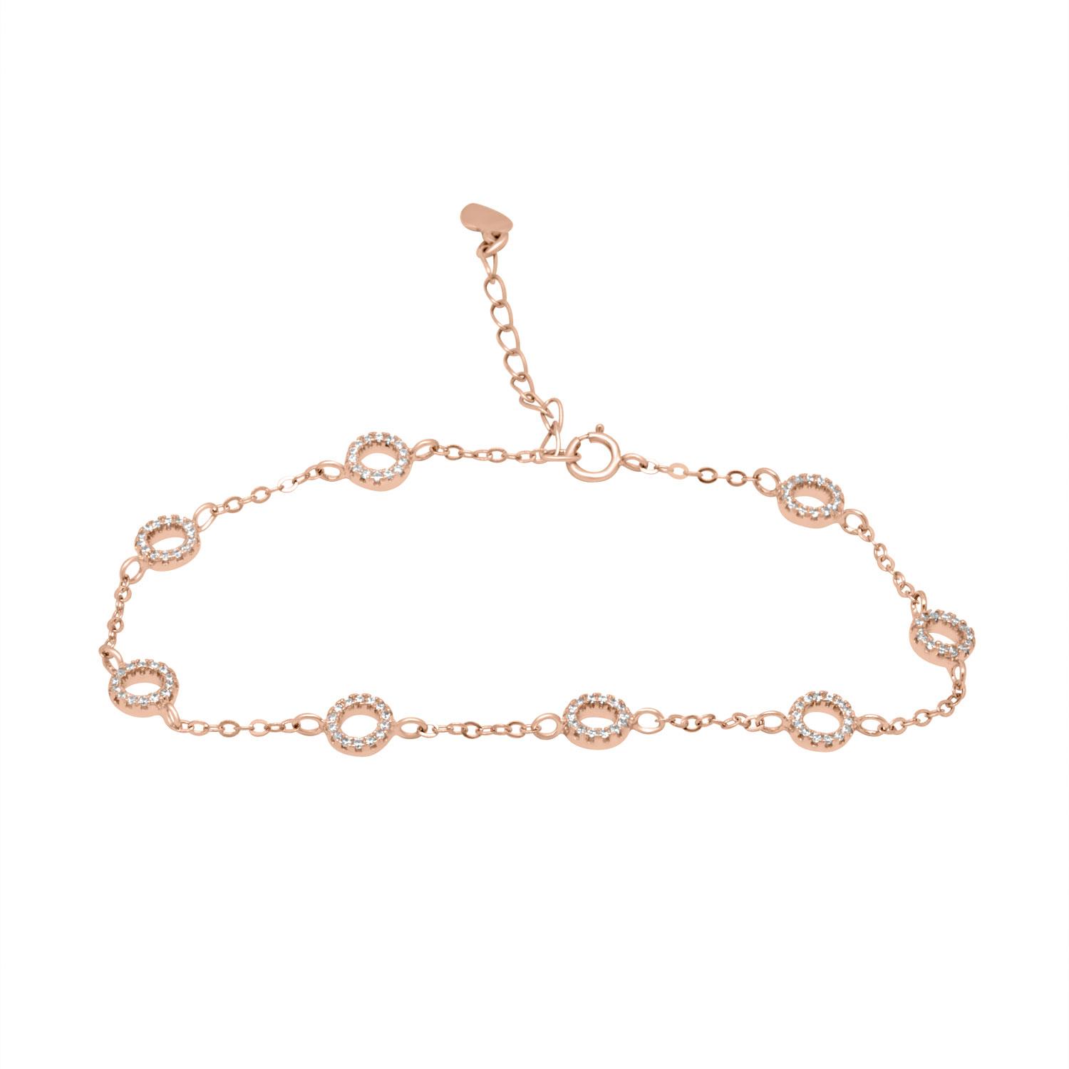 Pulsera de dise&ntilde;o en plata rosa - ORO&CO 925