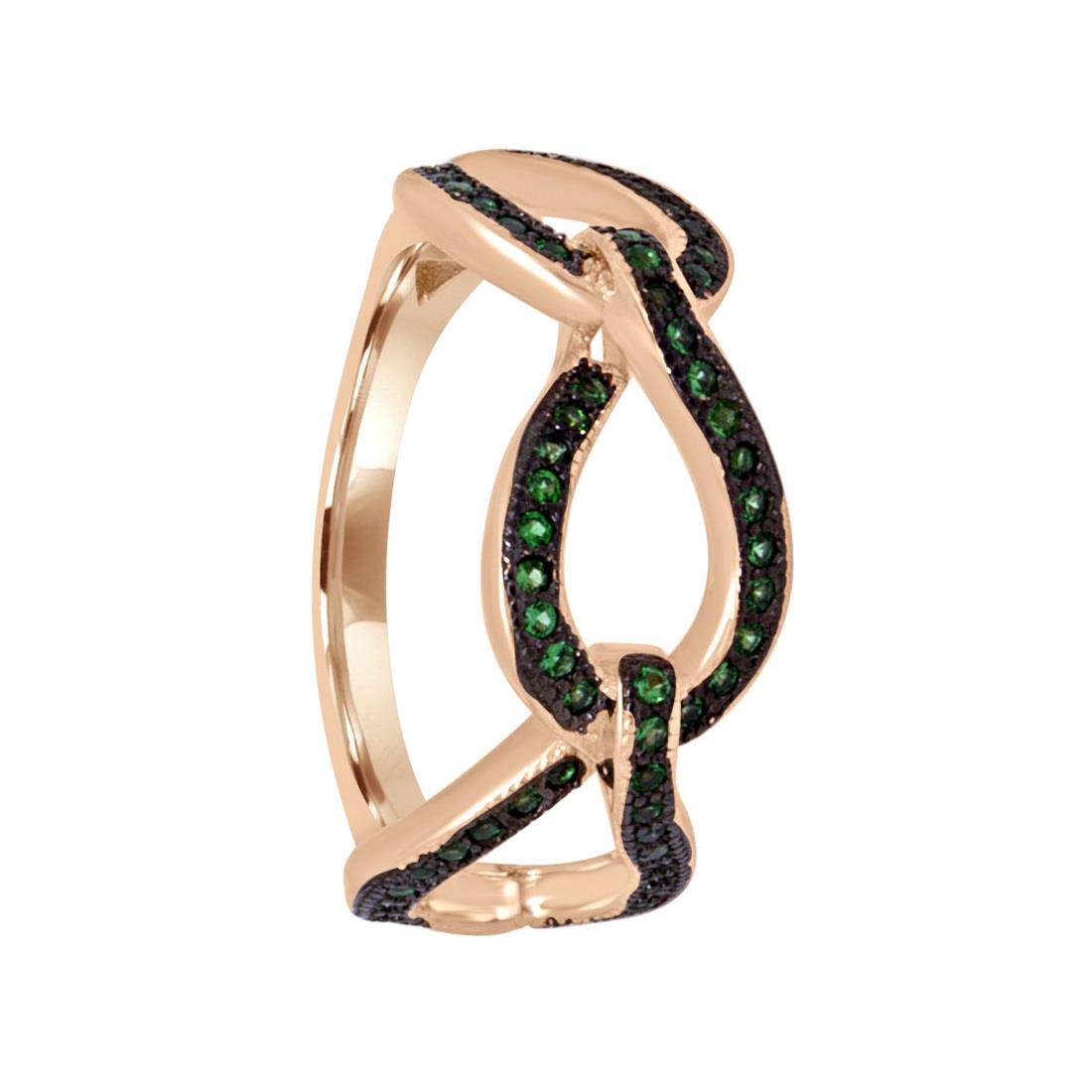 Anello design in argento ros&egrave; mis 18 - ORO&CO 925