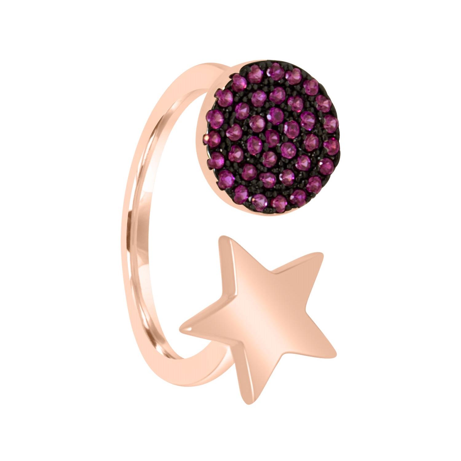 Anillo de dise&ntilde;o en plata rosado mis 10-13 - ORO&CO 925