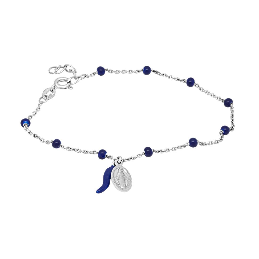 Pulsera de dise&ntilde;o en plata con piedras azules - ORO&CO 925