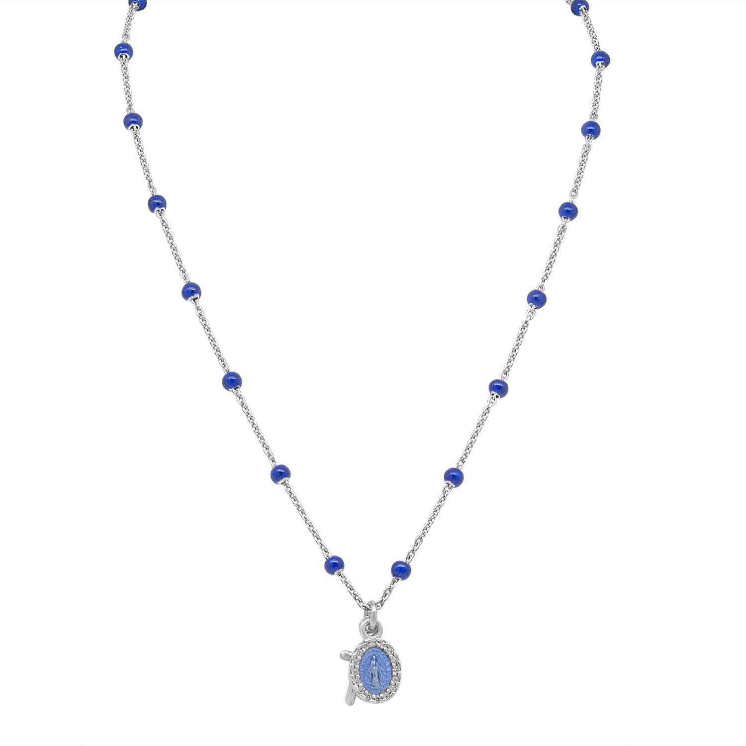 Collar con colgante en plata y piedras azules - ORO&CO 925