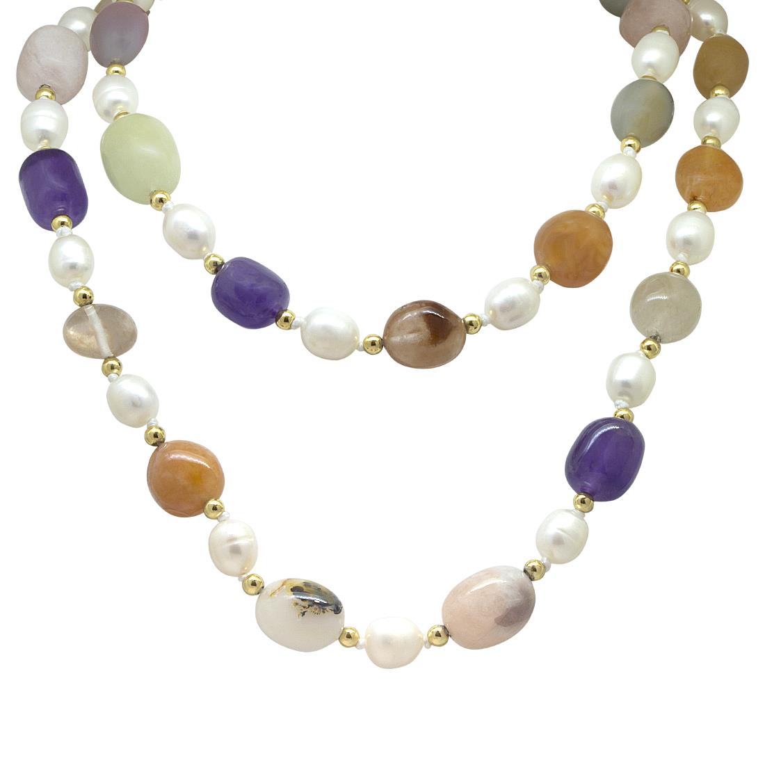 Collana in Pietre Dure Multicolore e Argento 925 | Via Condotti Store