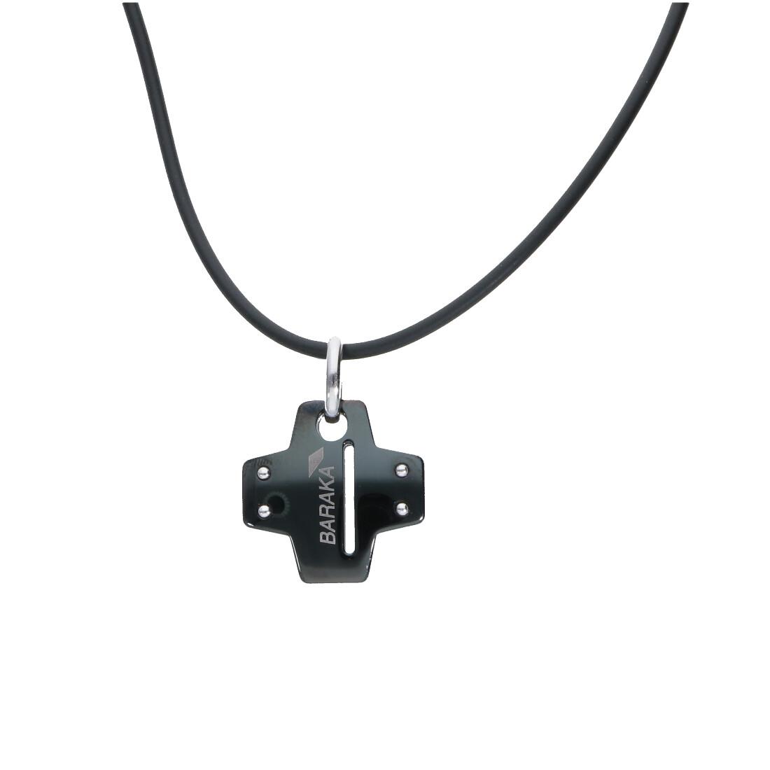 Collana da uomo in oro bianco e acciaio, lunghezza 25cm + 2,5cm - BARAKA