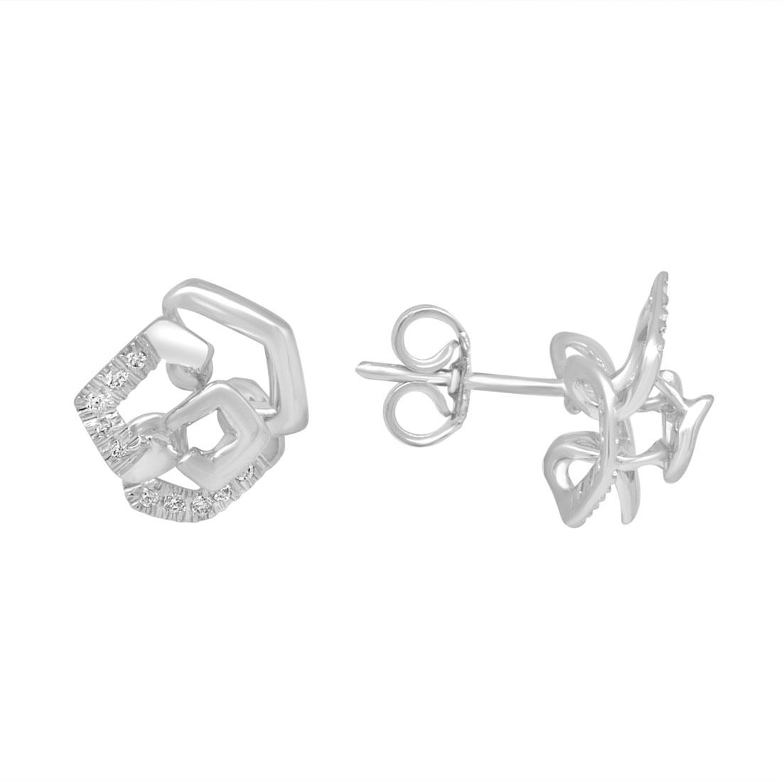 White gold earrings with diamonds - BLISS