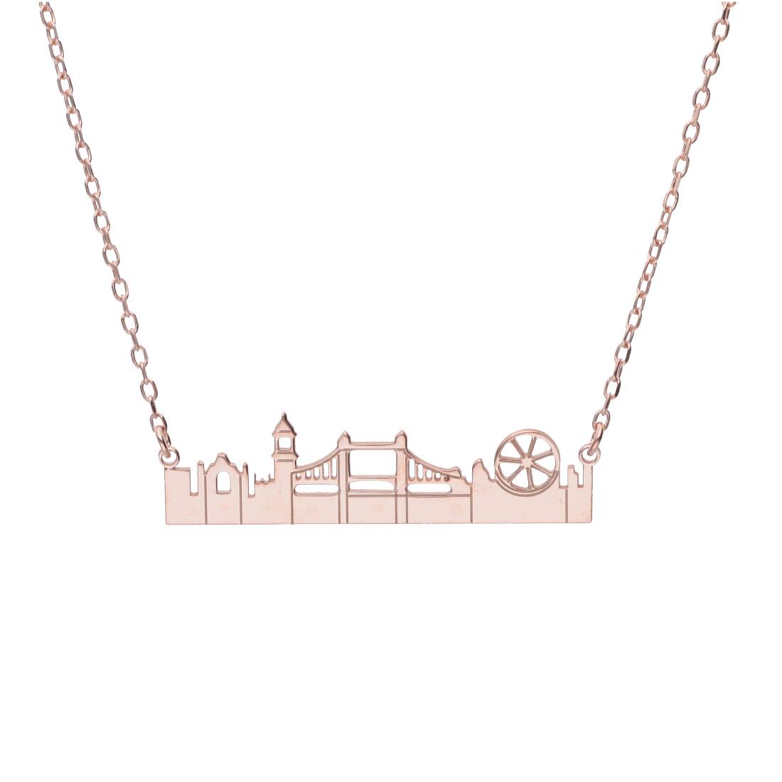 Collar de plata rosa - ORO&CO 925
