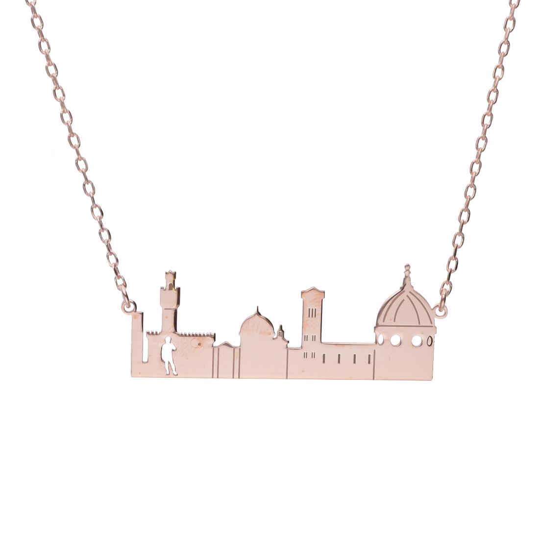 Collar de plata rosa - ORO&CO 925