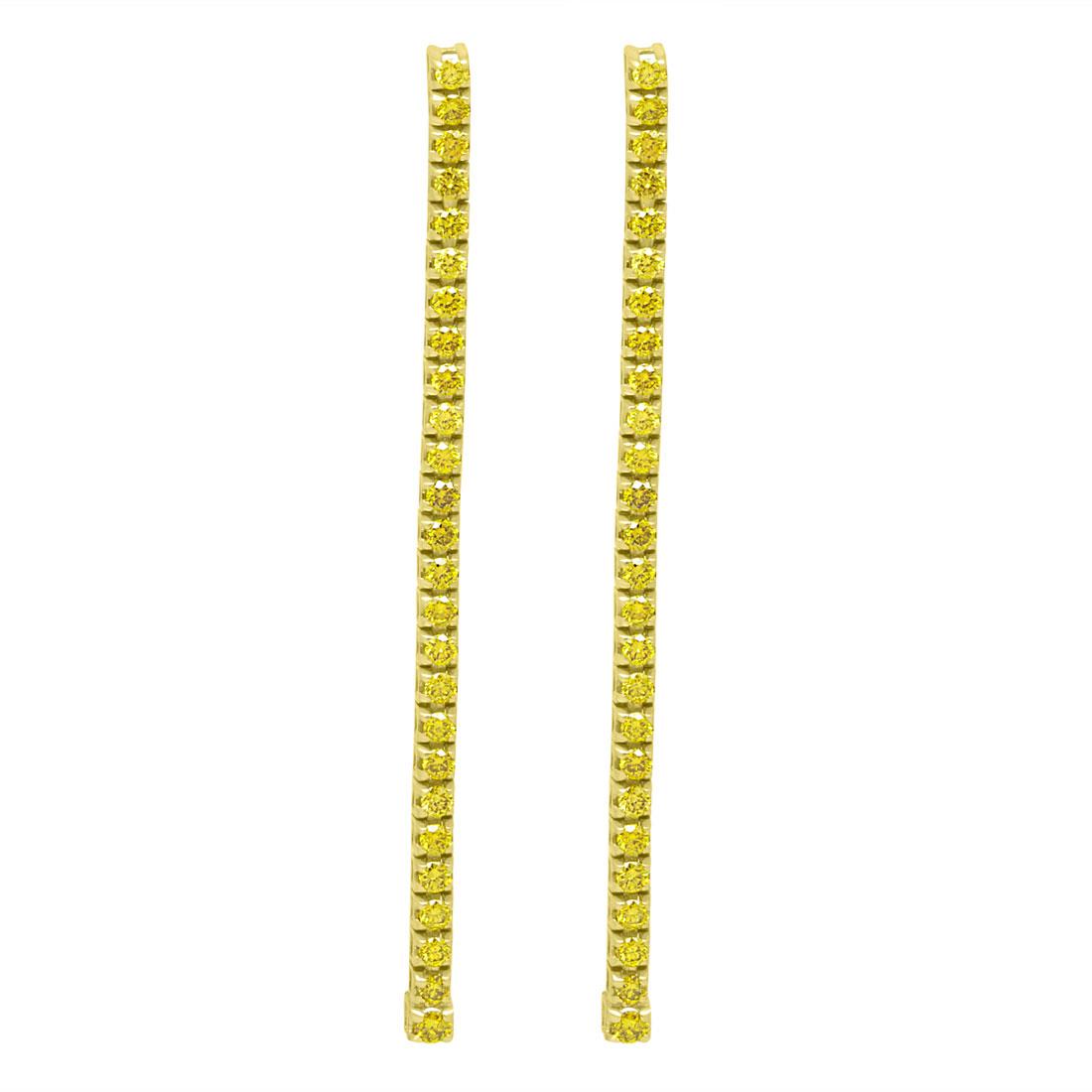 Pendientes de tenis en oro amarillo con diamantes 2,25 ct - ALFIERI & ST. JOHN