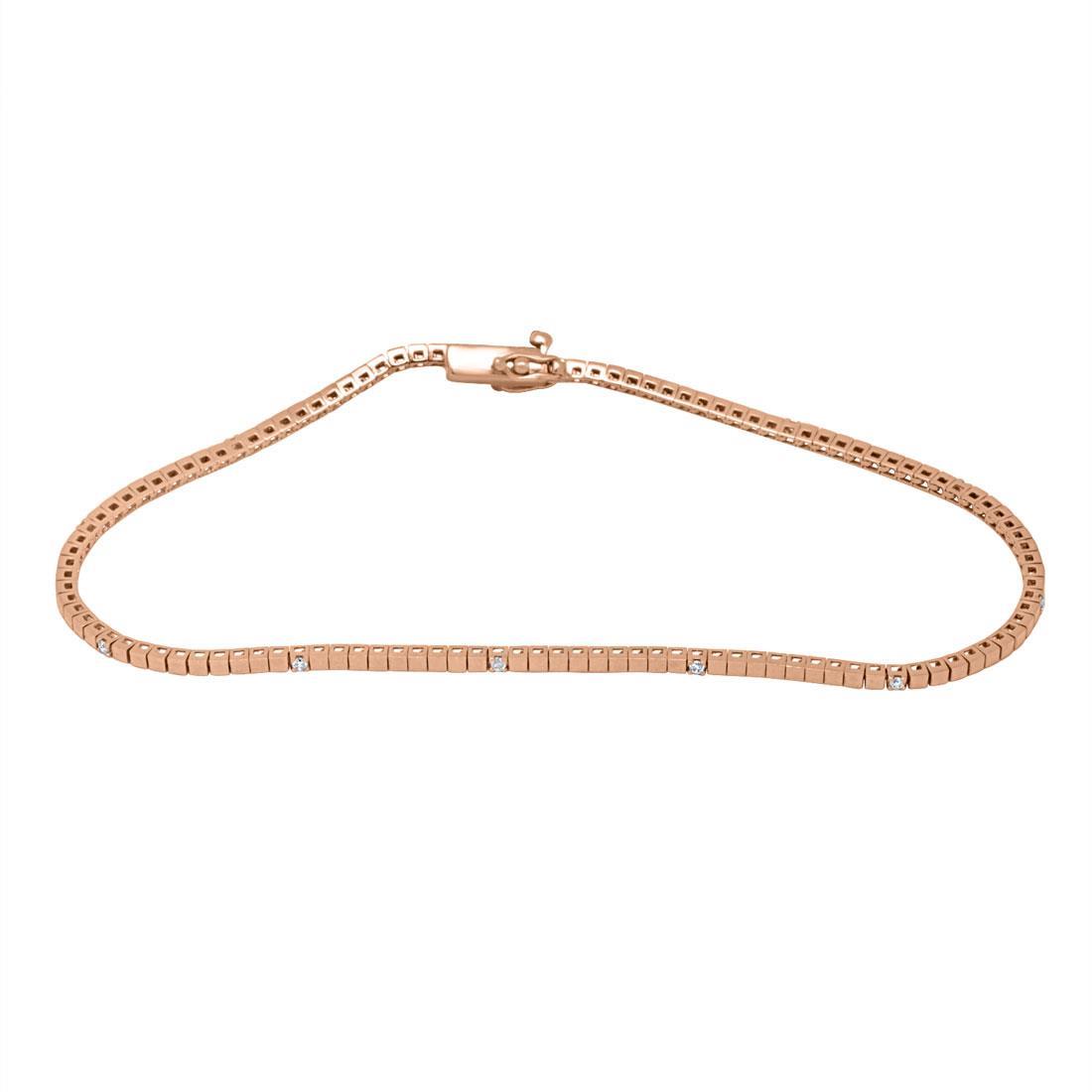 Bracciale Tennis In Oro Rosa Con Diamanti Ct Alfieri St John