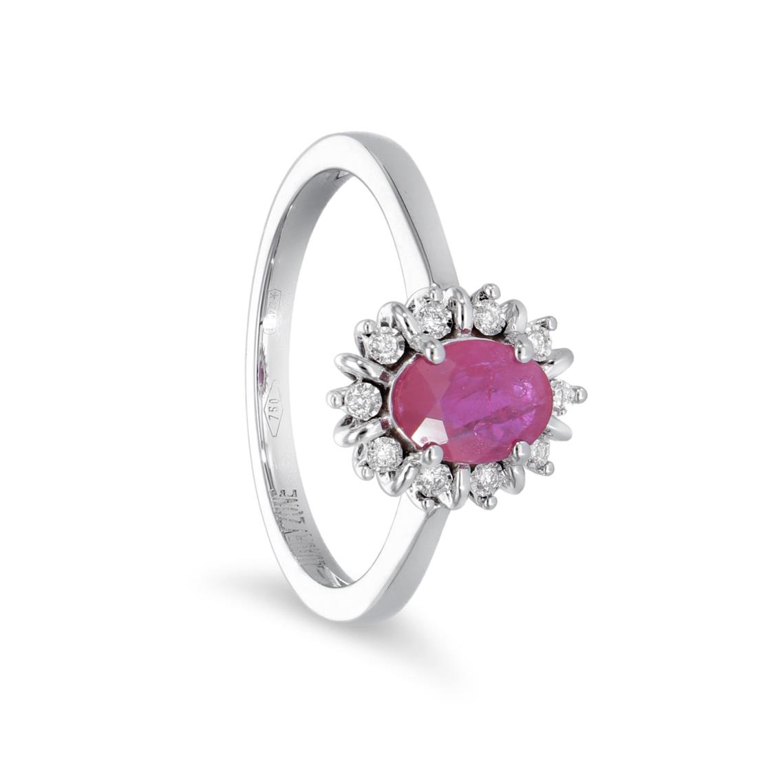 Anello con rubini e diamanti - LUXURY ZONE