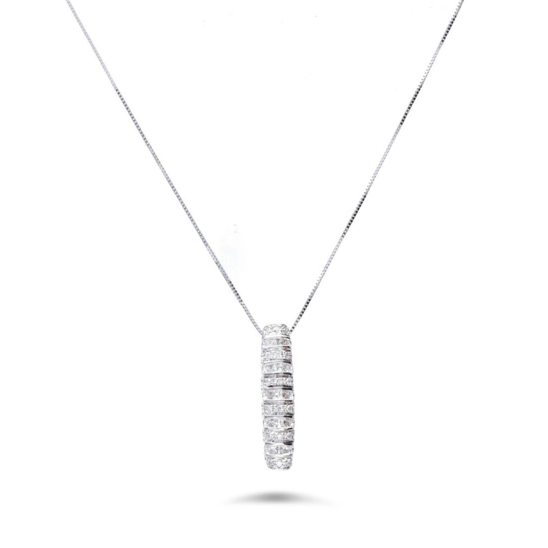 Necklace with pendant with diamonds - BLISS