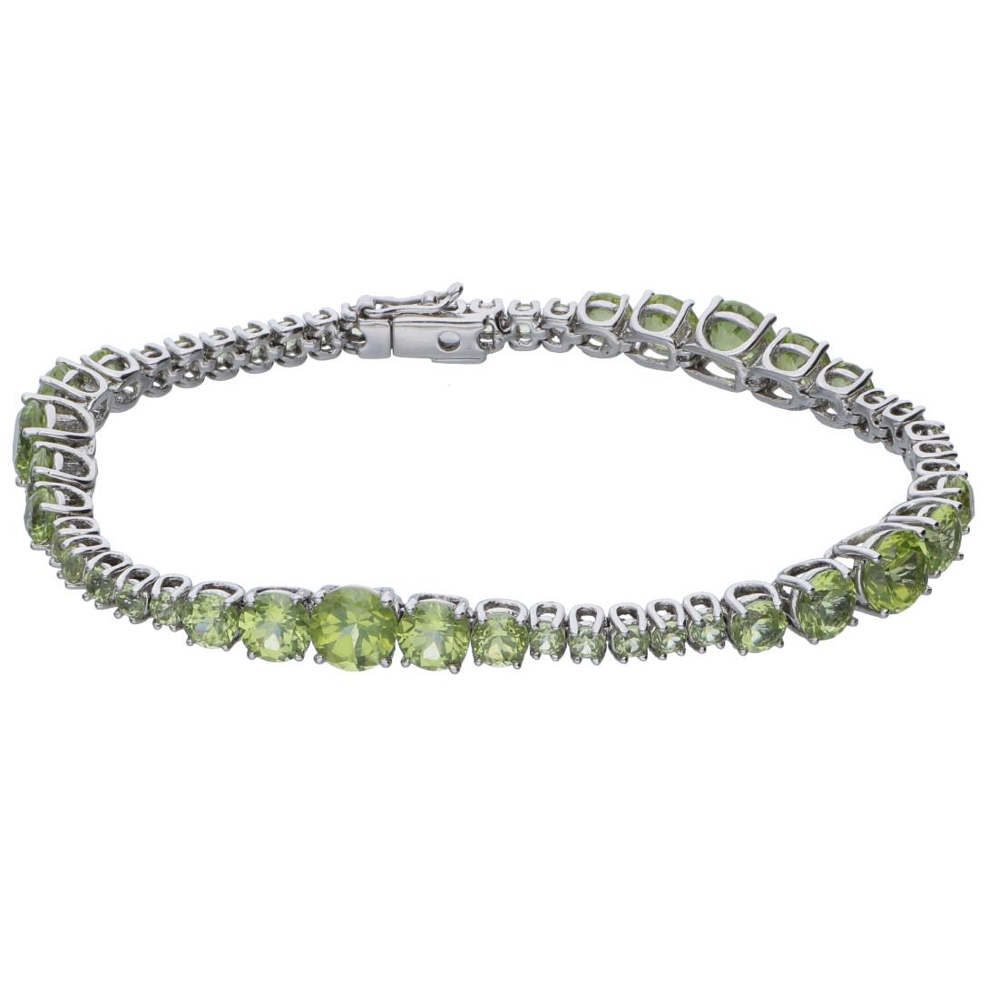 pulsera de tenis con peridoto - ROBERTO DEMEGLIO