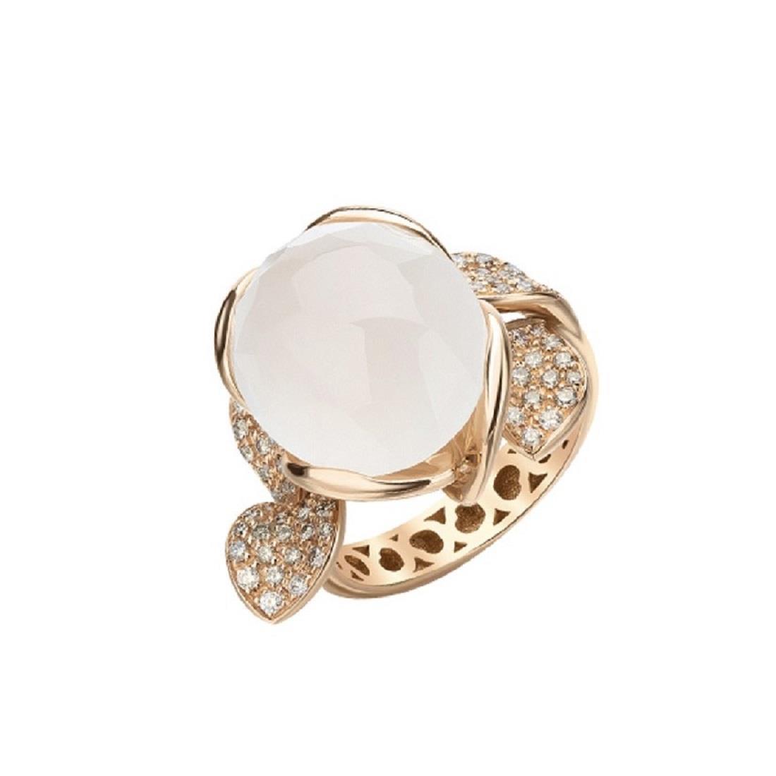 Anillo con diamantes y cuarzo - PASQUALE BRUNI
