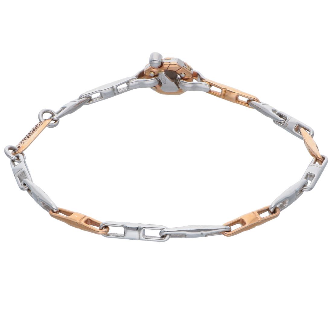Pulsera de hombre en oro rosa y blanco - BARAKA