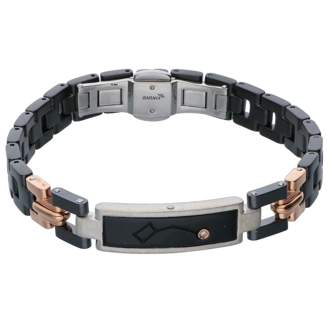 Bracciale da uomo in acciaio e oro rosa - BARAKA