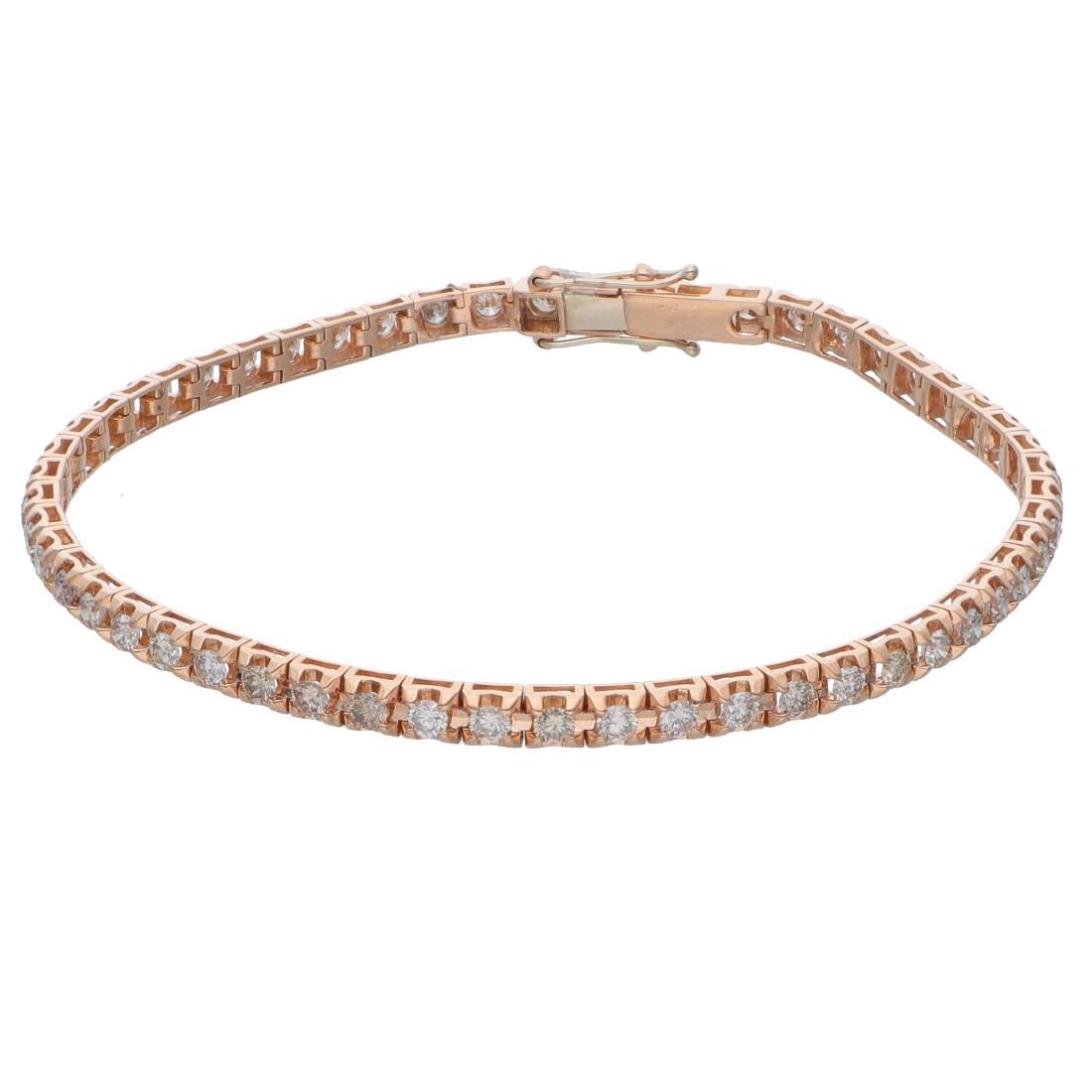 Bracciale Moderno In Cristallo E Lega - Elegante Gioiello Per Donna E Ragazza - Sfaccettature Uniche E Lucentezza Diamantata - 17.5cm - 3