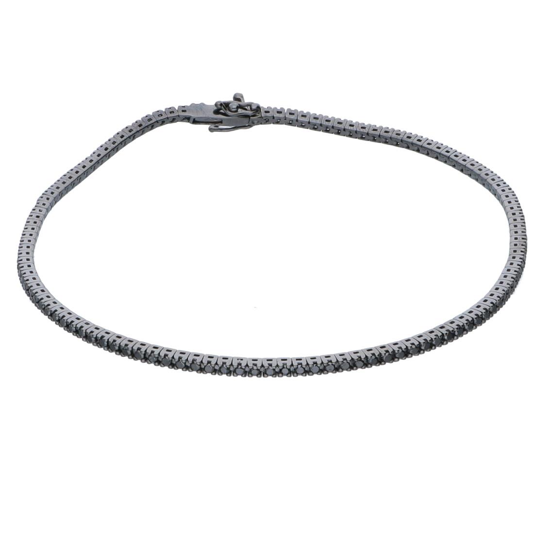 Bracciale tennis con diamanti neri - ALFIERI & ST. JOHN
