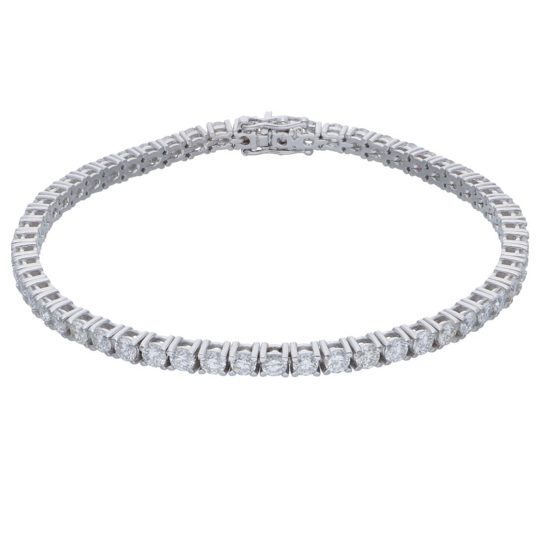 Pulsera tennis con diamantes ct 4,93 - ALFIERI & ST. JOHN
