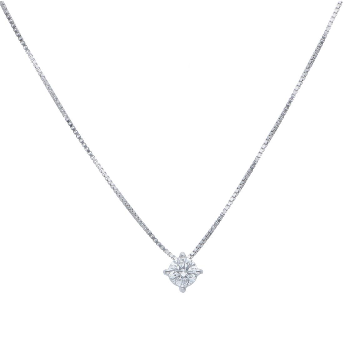 Collana punto luce con diamanti ct 0,1 - ALFIERI & ST. JOHN