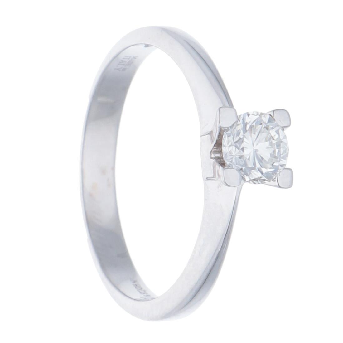 Anello solitario con diamanti ct 0,4 - ALFIERI & ST. JOHN