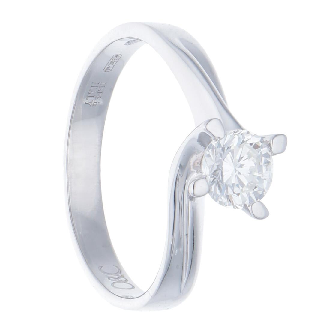Anello solitario con diamante - ORO&CO