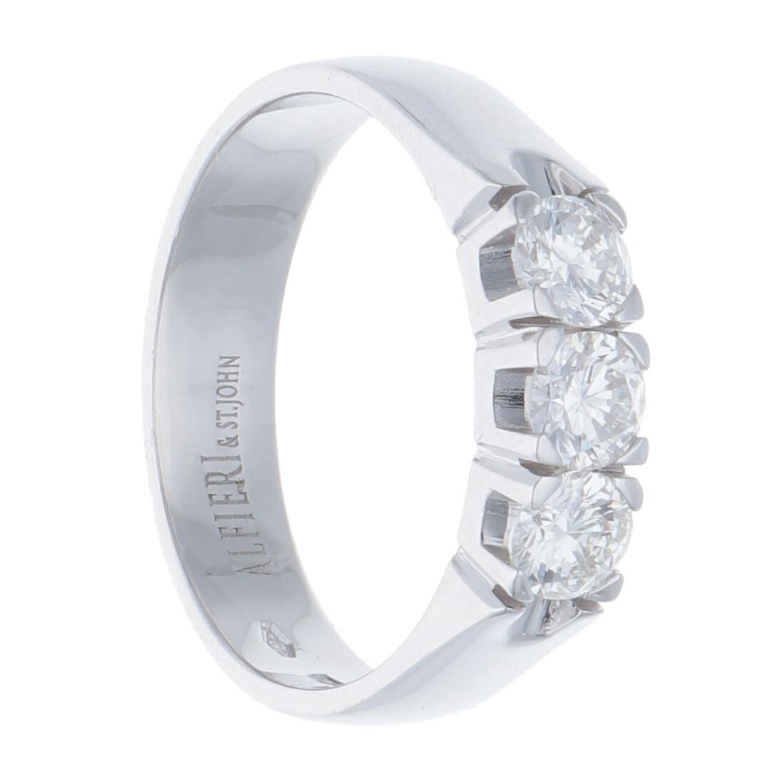 Anello trilogy con diamanti ct 0,3 - ORO&CO