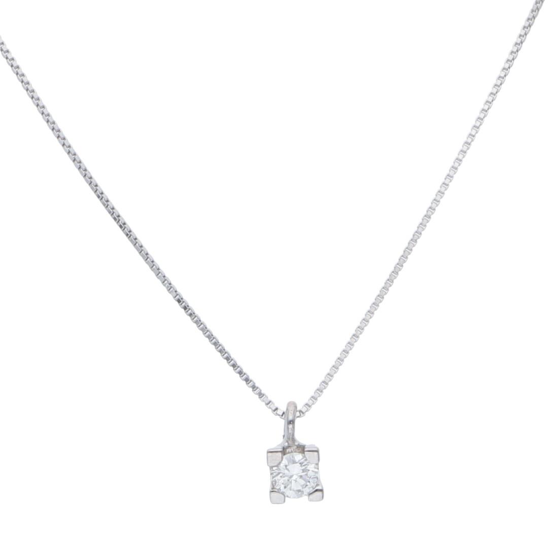 Collana punto luce con diamanti ct 0,06 - ORO&CO