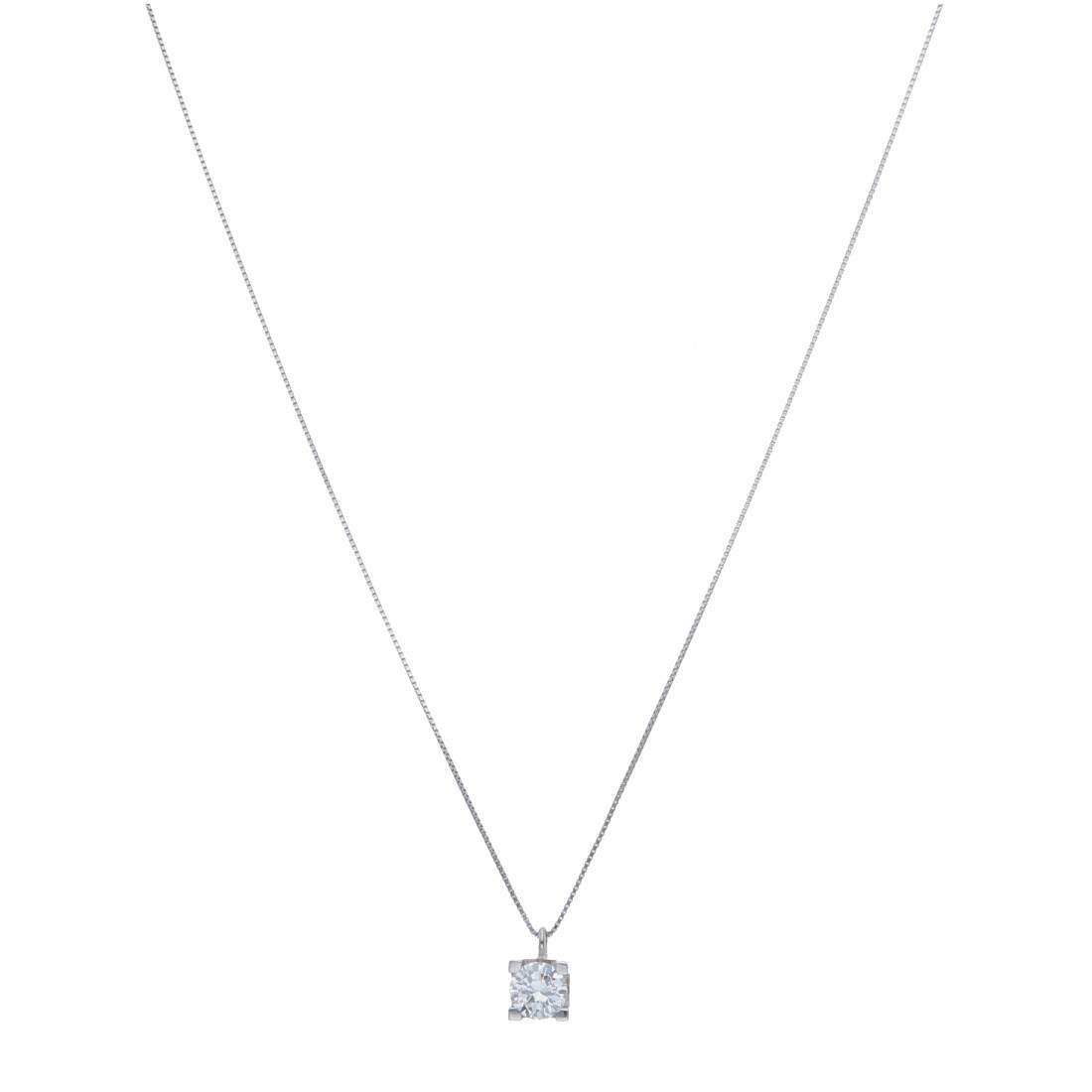 Collana punto luce con diamante - ORO&CO